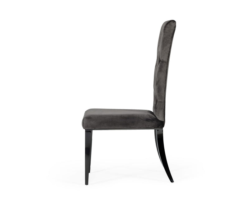 Modrest Darley - Modern Grey Velvet Dining Chair Set of 2-Dining Chair-VIG-Wall2Wall Furnishings