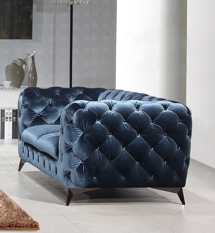 Divani Casa Delilah Modern Fabric Loveseat-Sofa-VIG-Wall2Wall Furnishings