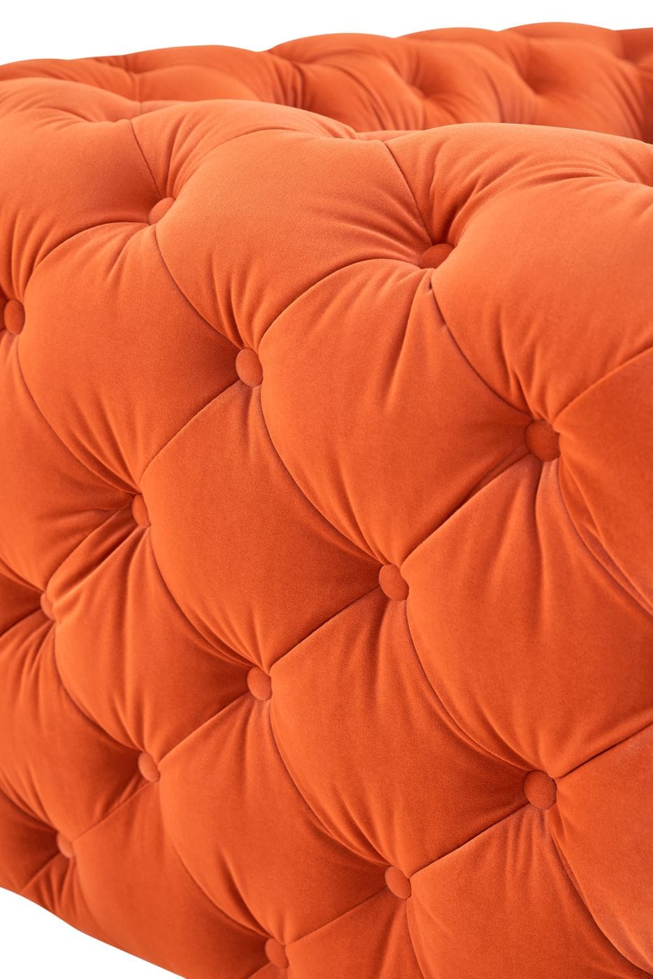 Divani Casa Delilah - Modern Orange Fabric Loveseat-Loveseat-VIG-Wall2Wall Furnishings