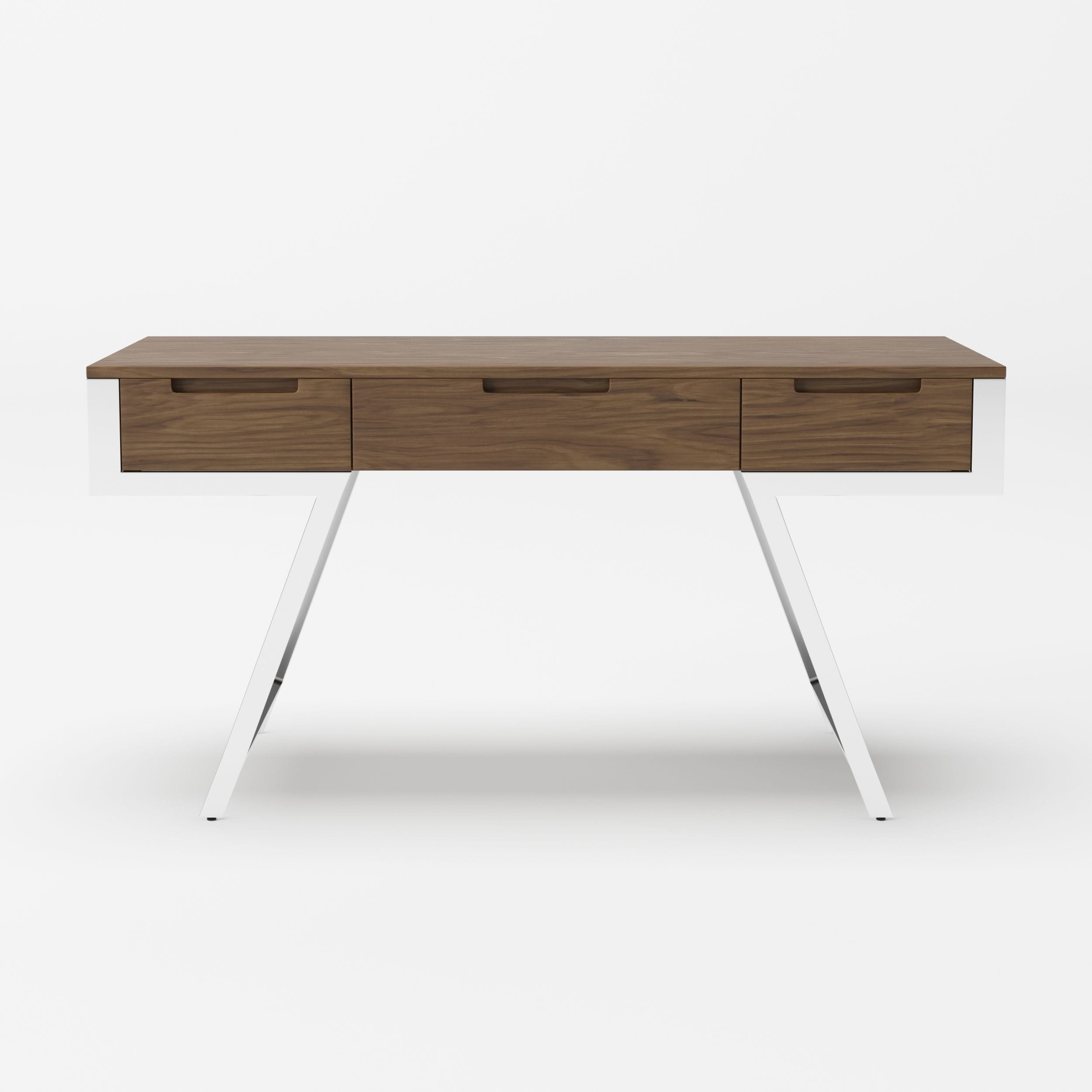 Modrest Dessart - Modern Walnut Veneer Desk-Office Desk-VIG-Wall2Wall Furnishings