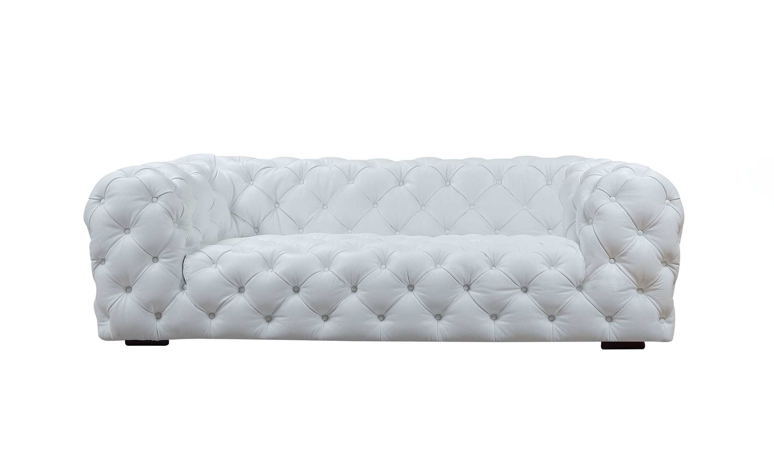 Divani Casa Dexter - Transitional White Full Italian Leather Sofa-Sofa-VIG-Wall2Wall Furnishings