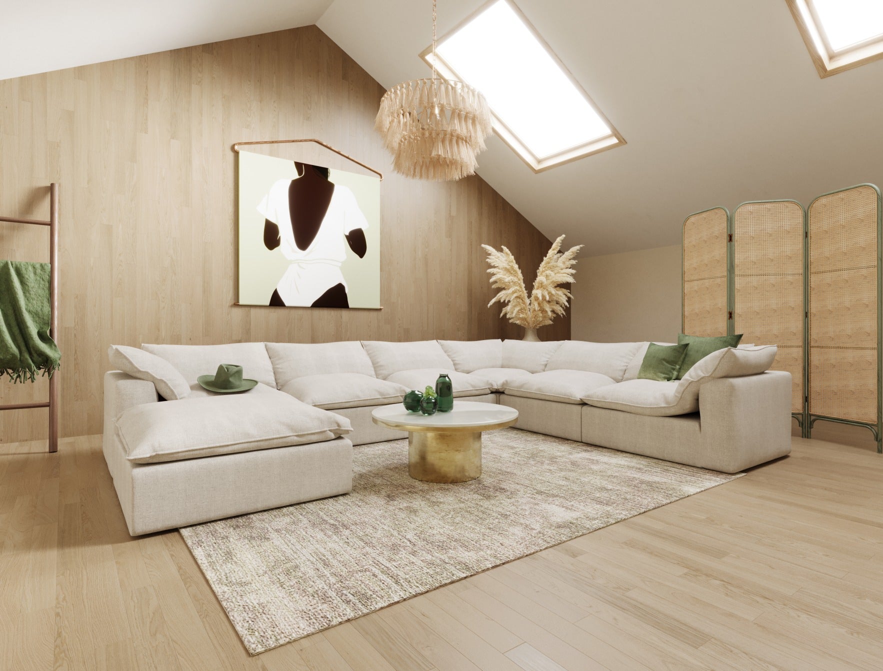 Divani Casa Garman - Modern Light Grey U Shaped Sectional Sofa-Sectional Sofa-VIG-Wall2Wall Furnishings