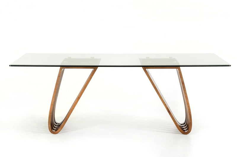 Modrest Draper Contemporary Glass Dining Table-Dining Table-VIG-Wall2Wall Furnishings