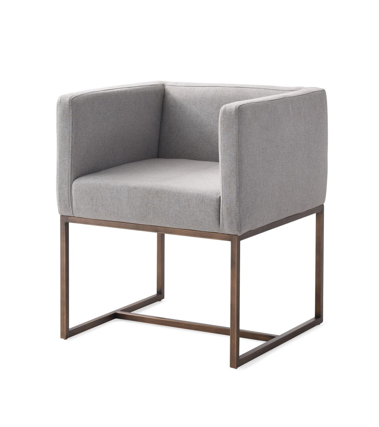 Modrest Marty - Modern Grey & Copper Antique Brass Dining Chair-Dining Chair-VIG-Wall2Wall Furnishings