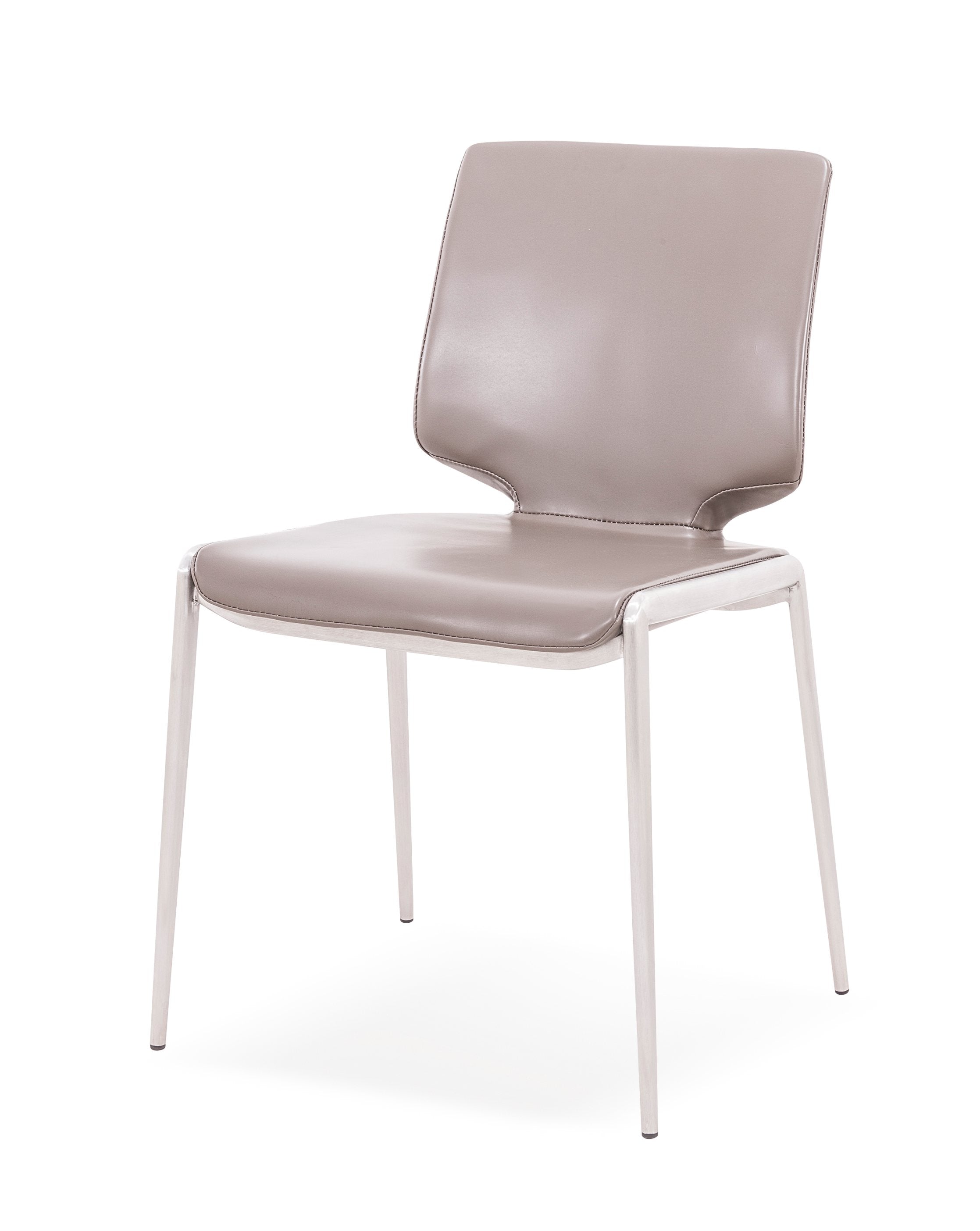 Modrest Eileen - Modern Dark Grey Eco-Leather Dining Chair (Set of 2)-Dining Chair-VIG-Wall2Wall Furnishings