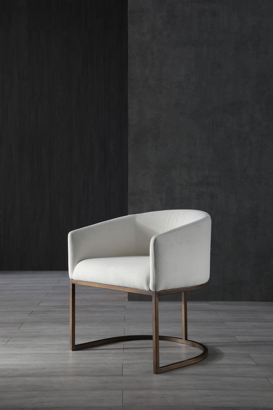 Modrest Elisa - Modern Beige Velvet & Brass Dining Chair-Dining Chair-VIG-Wall2Wall Furnishings