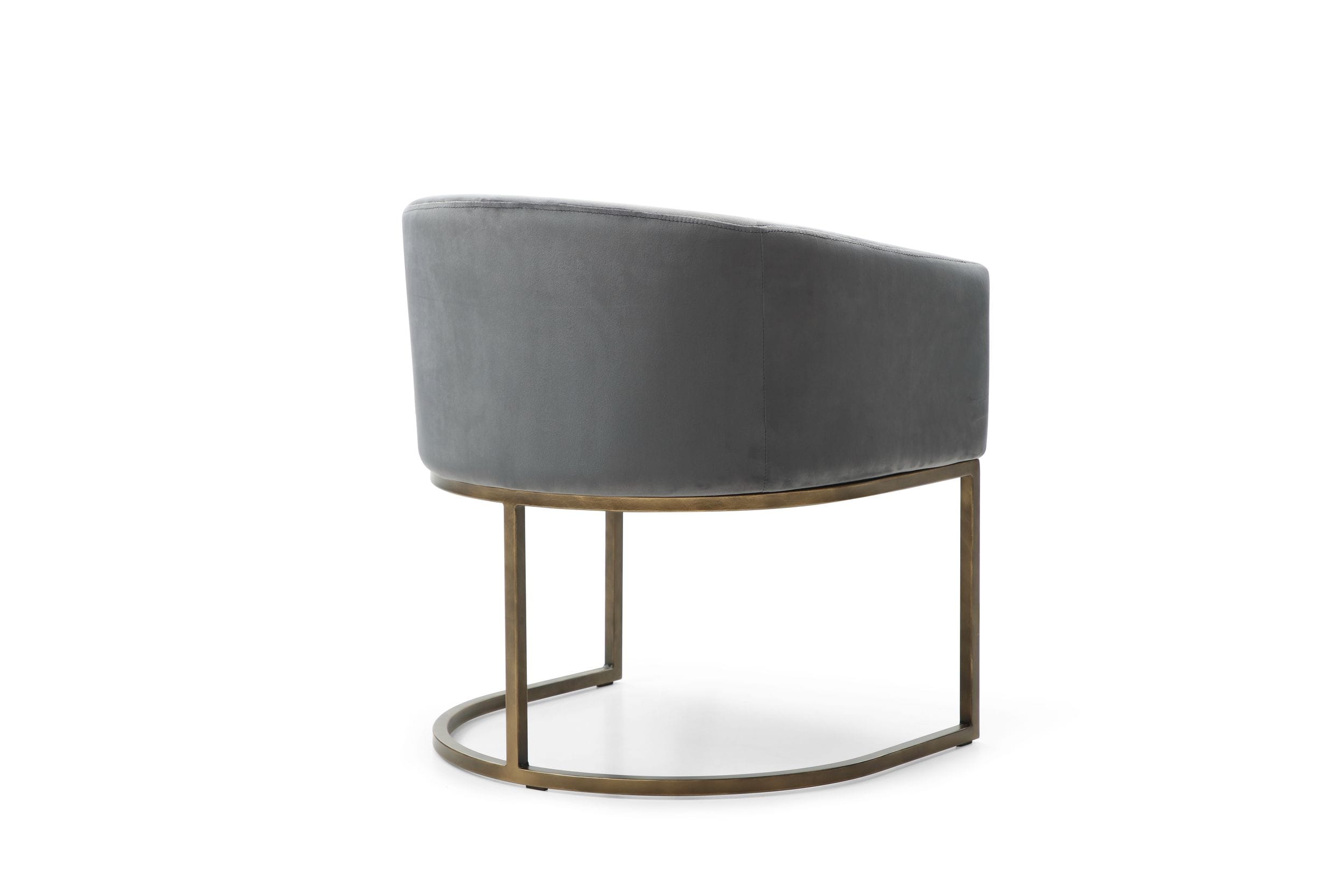 Modrest Elisa - Modern Grey Velvet & Brass Dining Chair-Dining Chair-VIG-Wall2Wall Furnishings