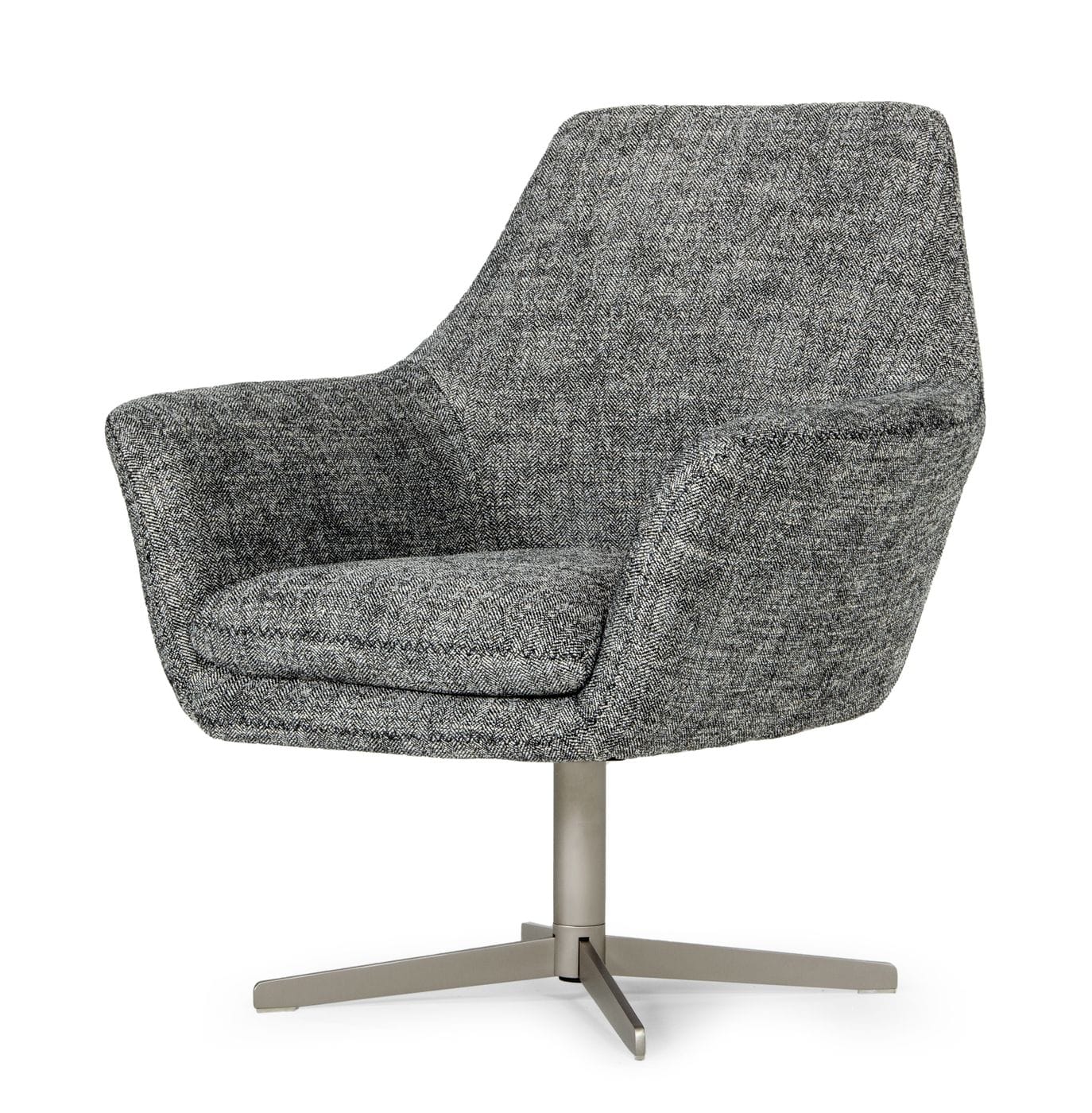 Divani Casa Elvin - Modern Fabric Swivel Lounge Chair-Lounge Chair-VIG-Wall2Wall Furnishings