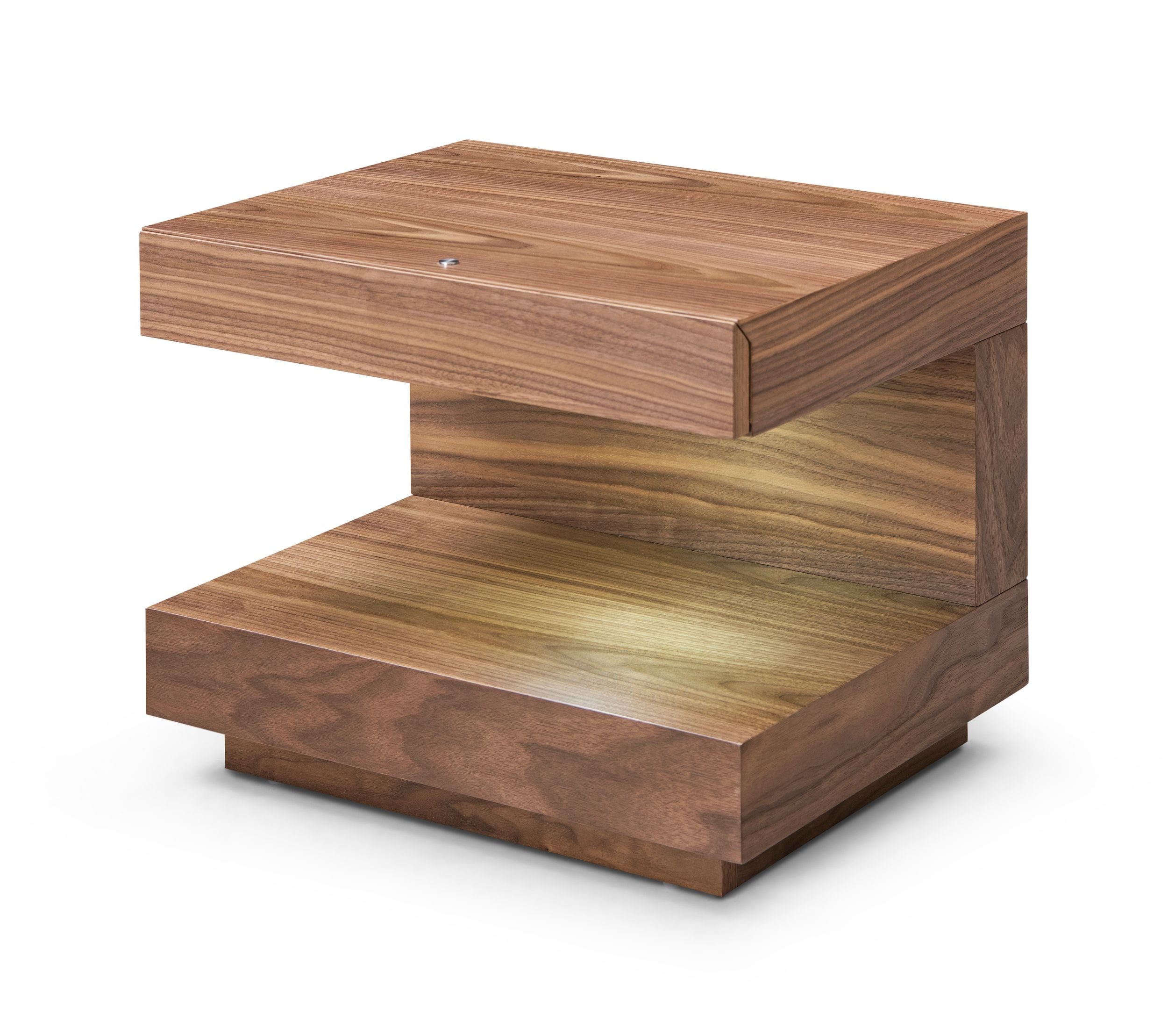 Modrest Esso - Contemporary Walnut End Table-End Table-VIG-Wall2Wall Furnishings