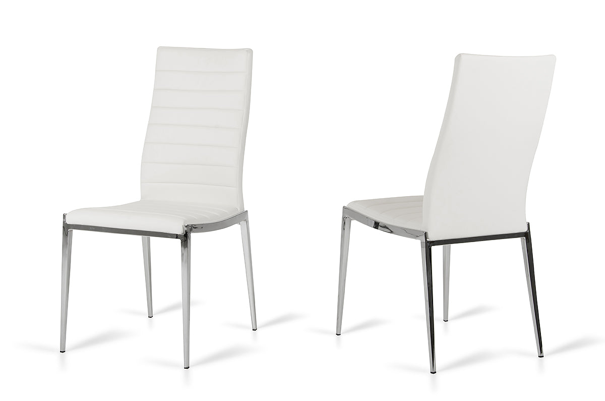Libby - Modern Leatherette Dining Chair (Set of 2)-Dining Chair-VIG-Wall2Wall Furnishings