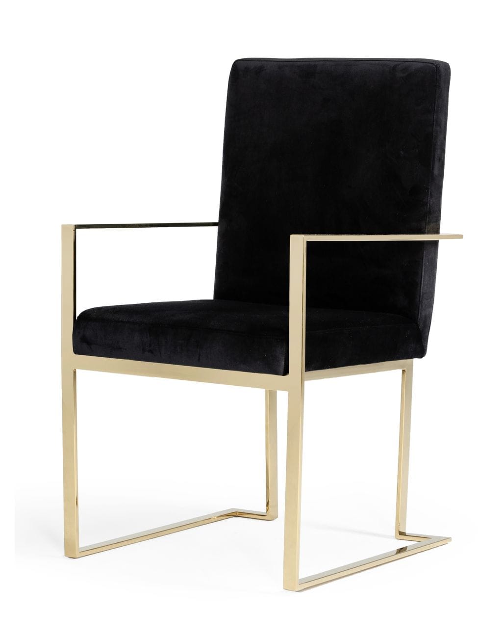 Modrest Fowler - Modern Black Velvet Dining Chair-Dining Chair-VIG-Wall2Wall Furnishings