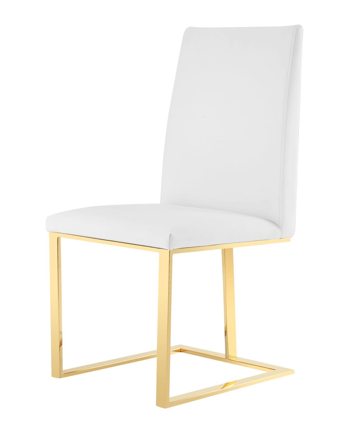 Modrest Frankie - Contemporary White & Gold Dining Chair-Dining Chair-VIG-Wall2Wall Furnishings