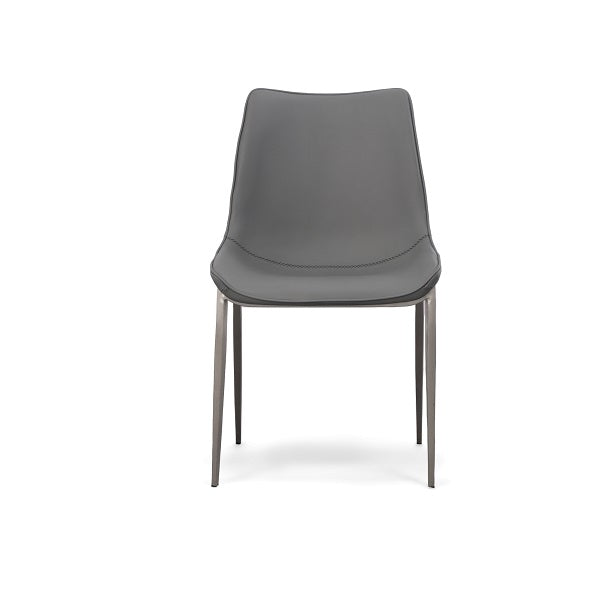 Modrest Frasier - Modern Grey Eco-Leather Dining Chair (Set of 2)-Dining Chair-VIG-Wall2Wall Furnishings