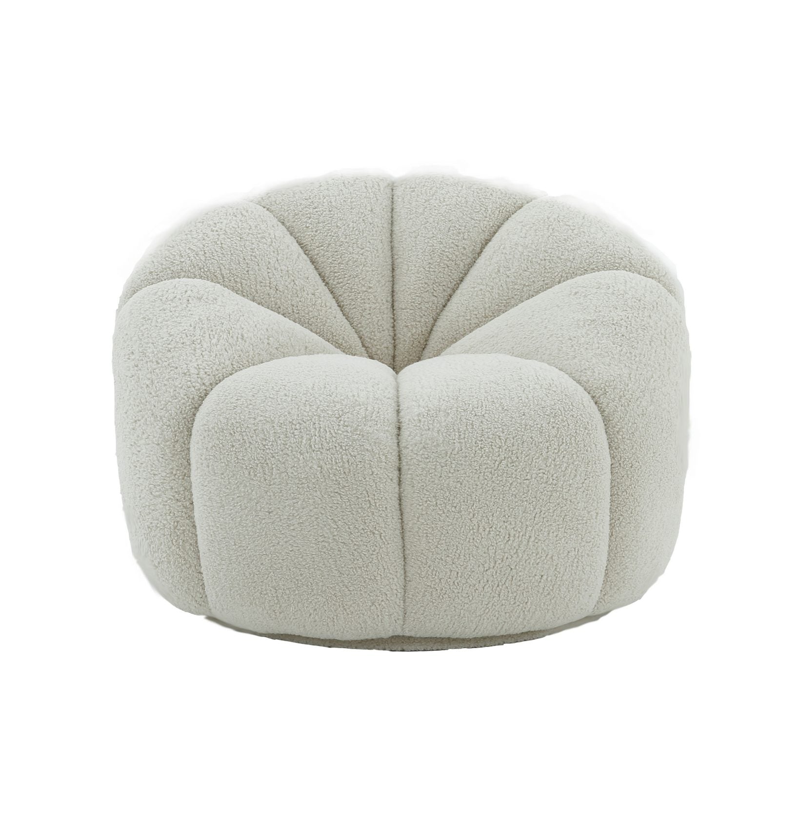 Divani Casa Gadson - Contemporary White Sherpa Accent Chair-Lounge Chair-VIG-Wall2Wall Furnishings