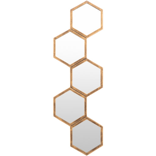 Honeycomb Mirror 1-Mirror-Surya-Wall2Wall Furnishings