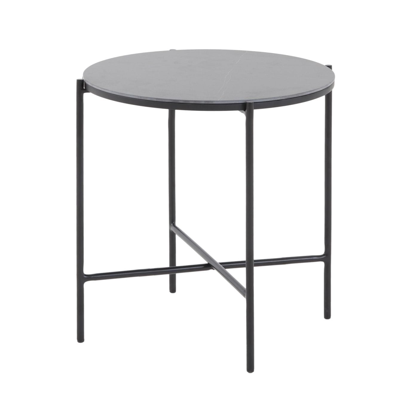Modrest Hobart - Modern Black Ceramic End Table-End Table-VIG-Wall2Wall Furnishings