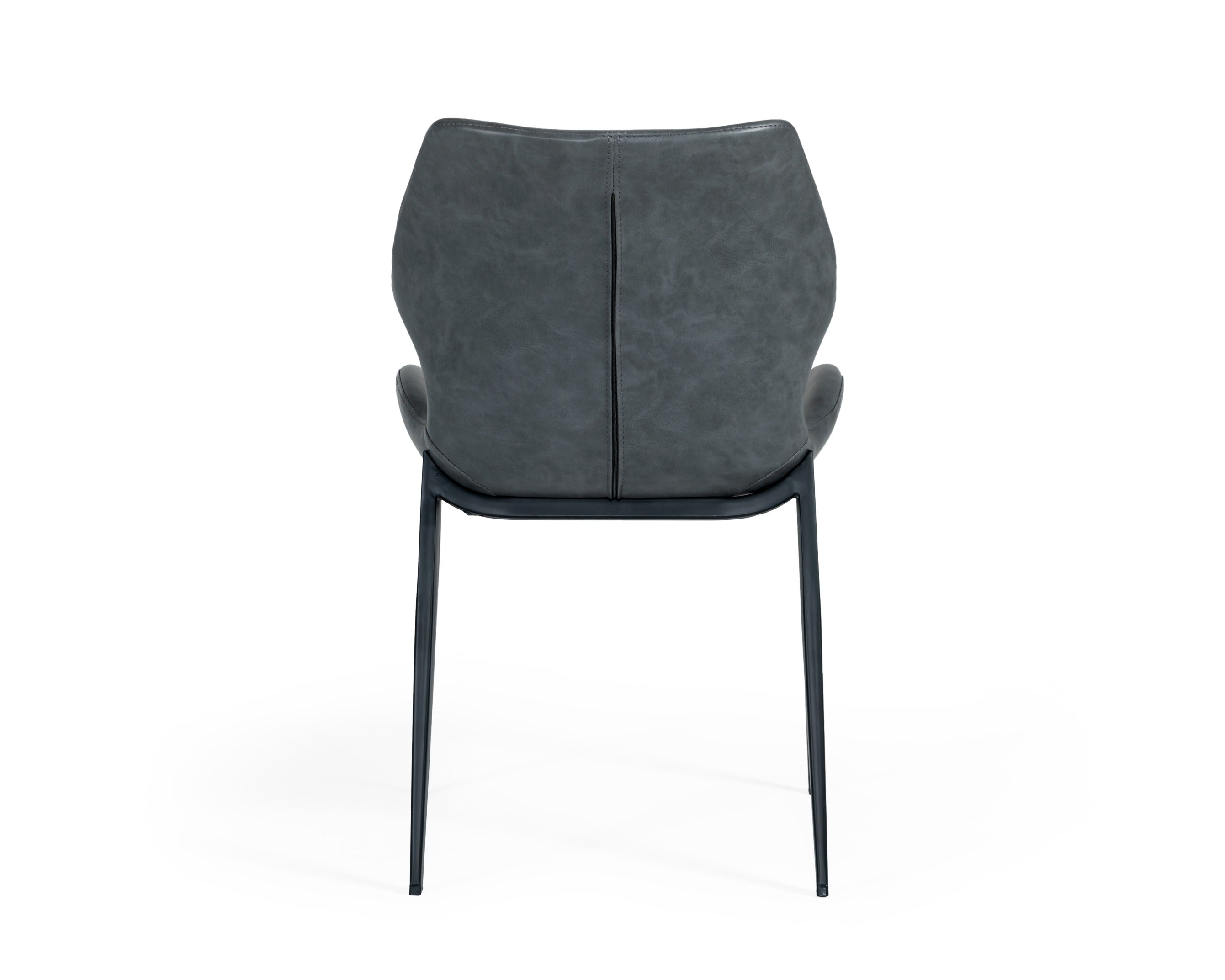 Modrest Instone - Industrial Dark Grey Eco-Leather Dining Chair (Set of 2)-Dining Chair-VIG-Wall2Wall Furnishings