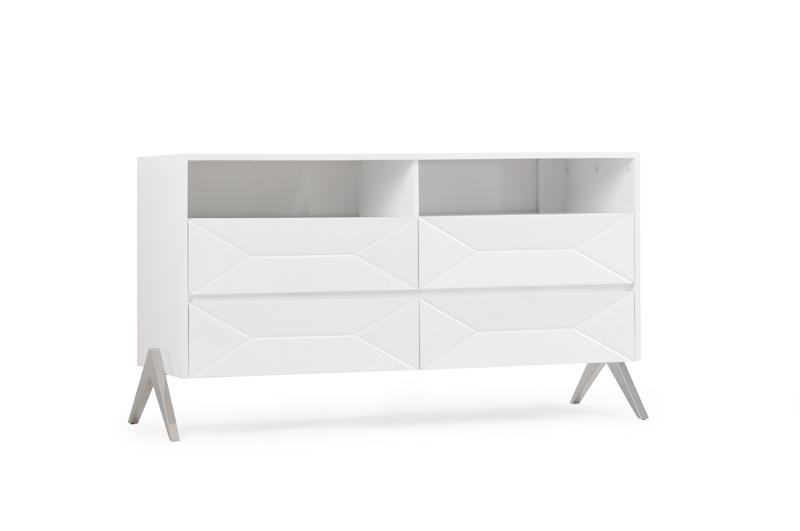 Modrest Candid Modern White Dresser-Dresser-VIG-Wall2Wall Furnishings