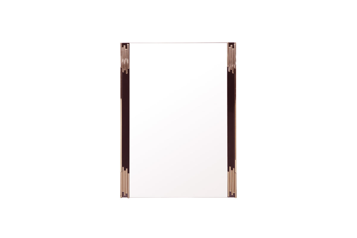 Modrest Token Modern Black & Gold Mirror-Mirror-VIG-Wall2Wall Furnishings