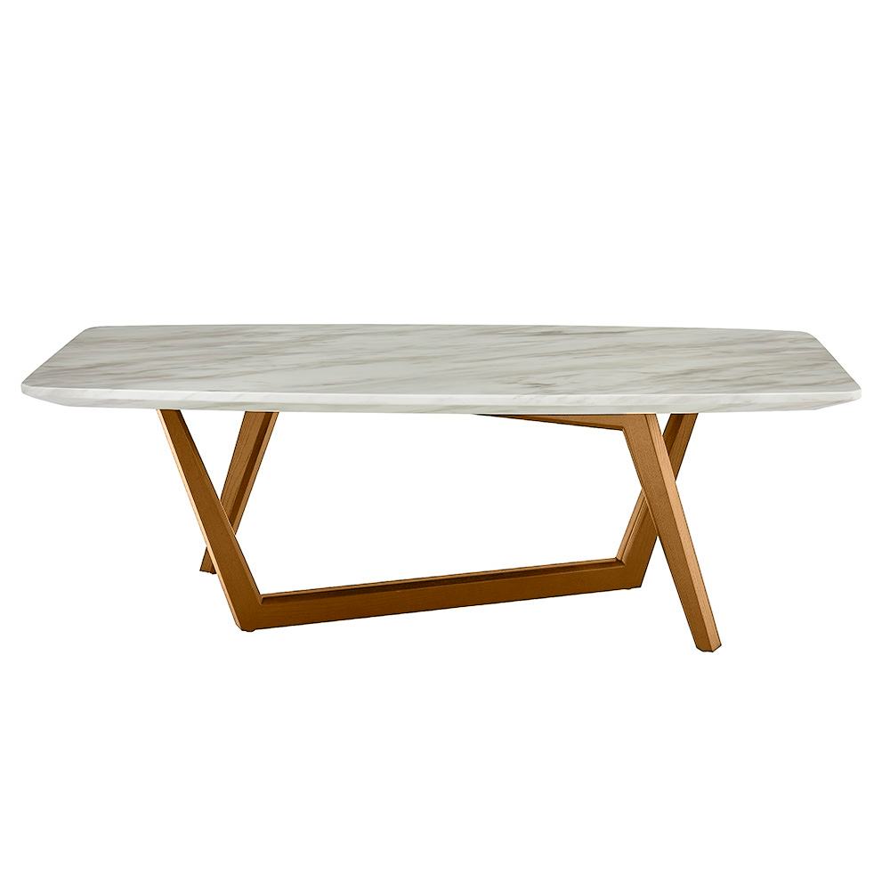 Modrest James - Mid Century Walnut + Ceramic Coffee Table-Coffee Table-VIG-Wall2Wall Furnishings