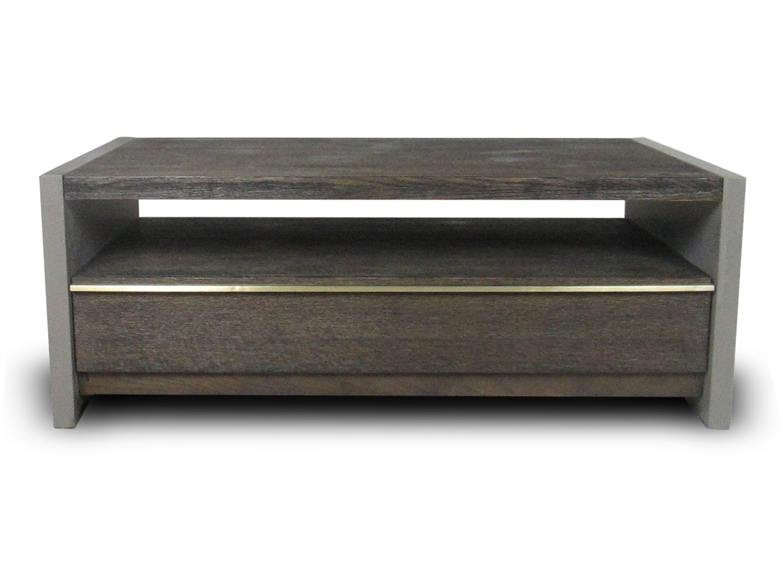 Modrest June - Modern Dark Grey Concrete & Walnut Coffee Table-Coffee Table-VIG-Wall2Wall Furnishings