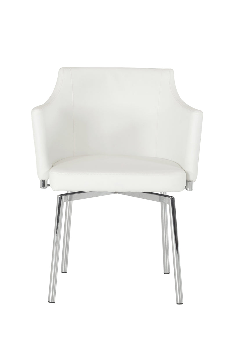 Modrest Kaweah Modern White Dining Chair-Dining Chair-VIG-Wall2Wall Furnishings