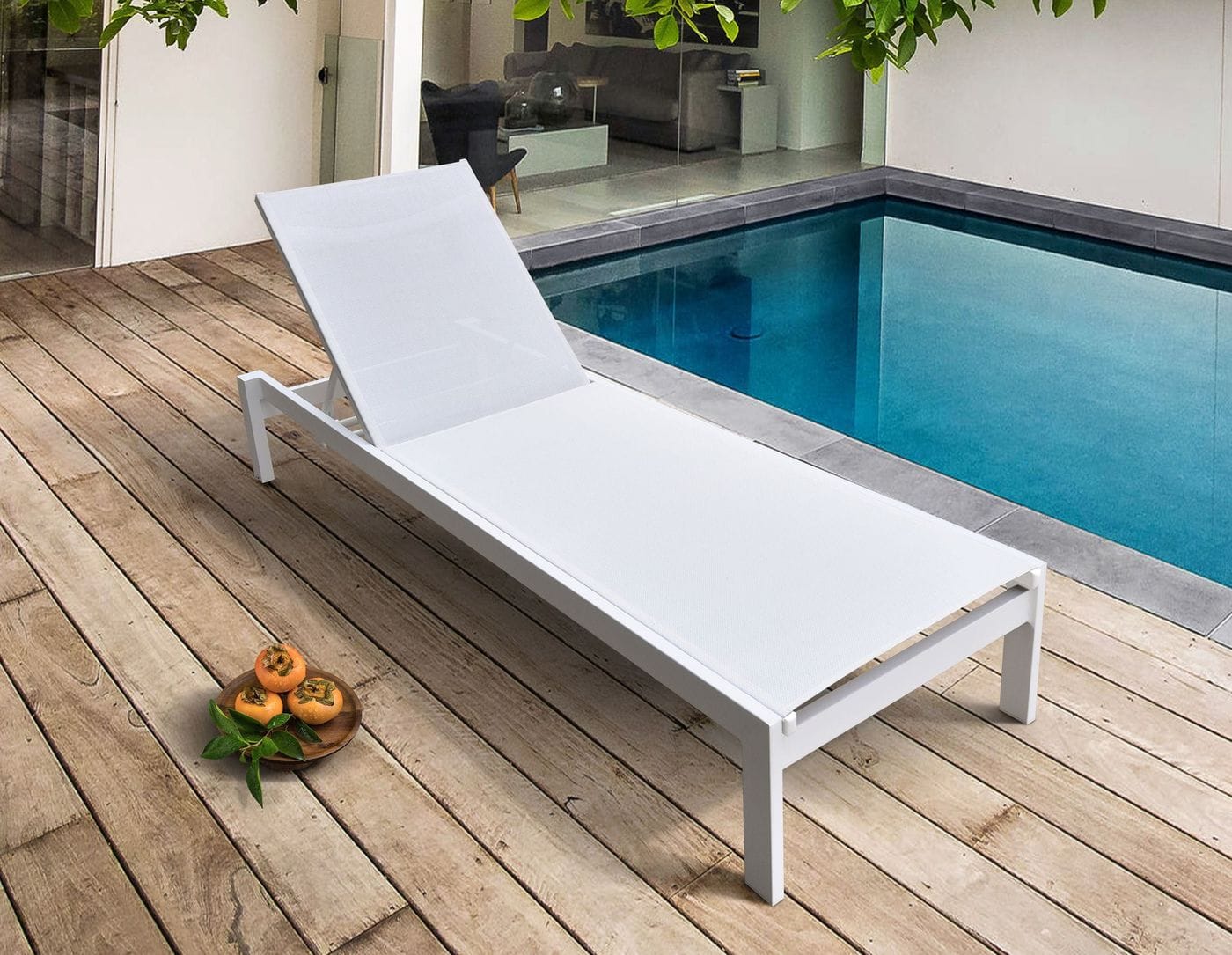 Renava Kayak - Modern White Outdoor Chaise Lounge-Outdoor-VIG-Wall2Wall Furnishings