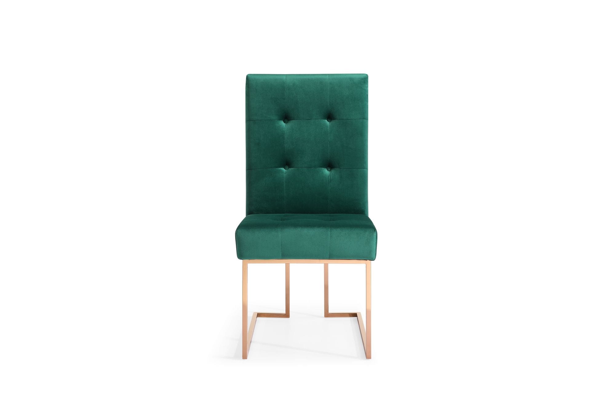 Modrest Legend Modern Green Velvet & Rosegold Dining Chair (Set of 2)-Dining Chair-VIG-Wall2Wall Furnishings