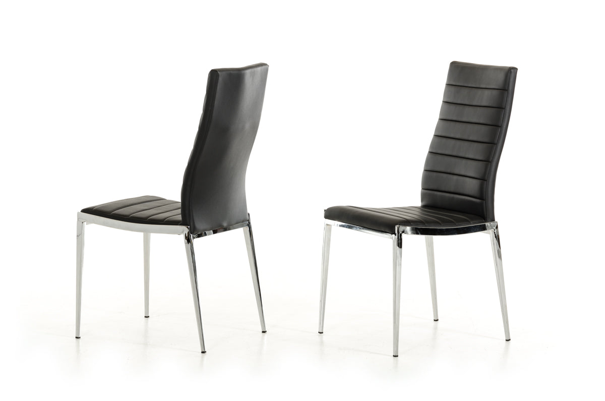 Libby - Modern Leatherette Dining Chair (Set of 2)-Dining Chair-VIG-Wall2Wall Furnishings