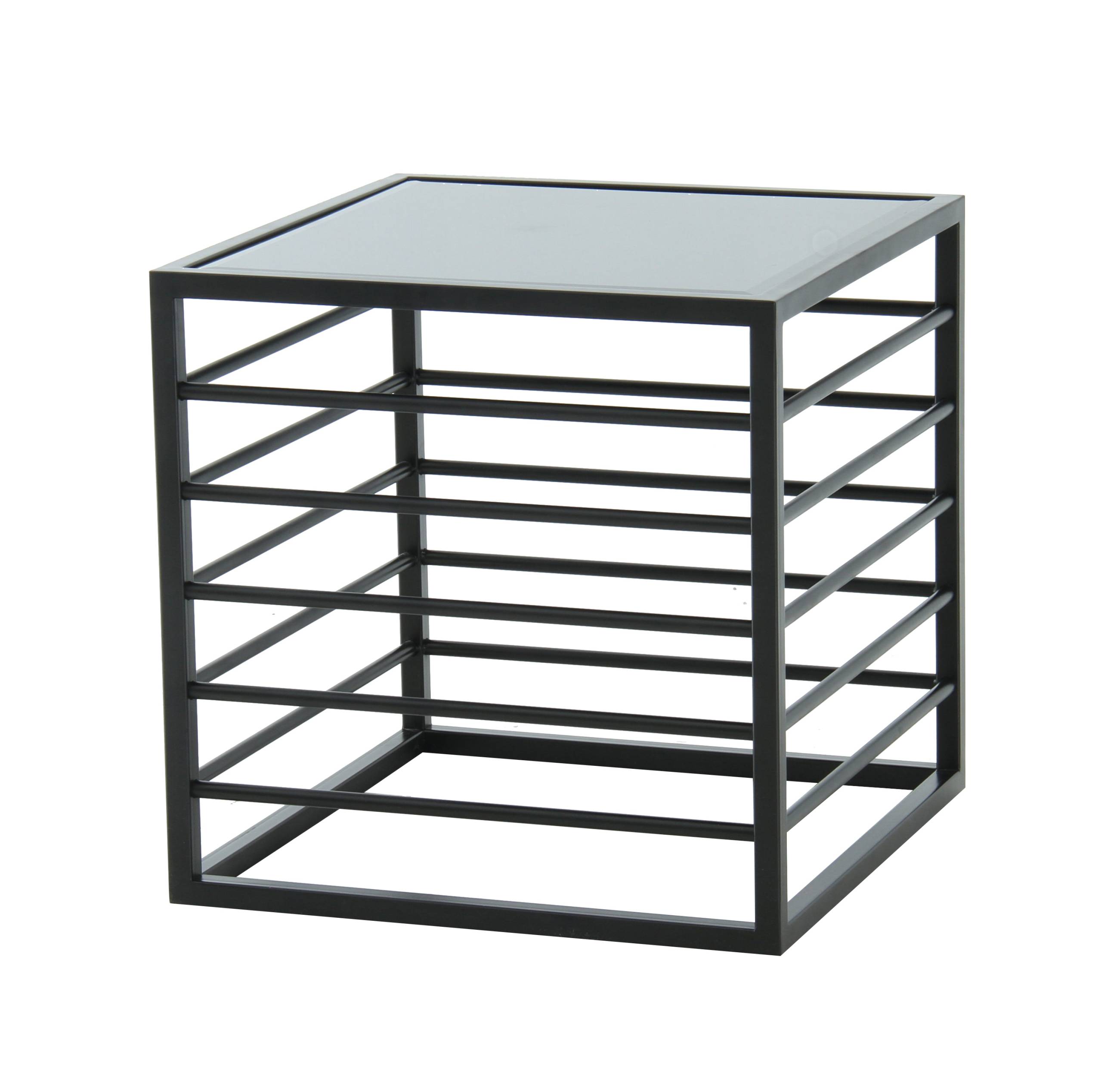 Modrest Malvo - Modern Black + Glass End Table-End Table-VIG-Wall2Wall Furnishings