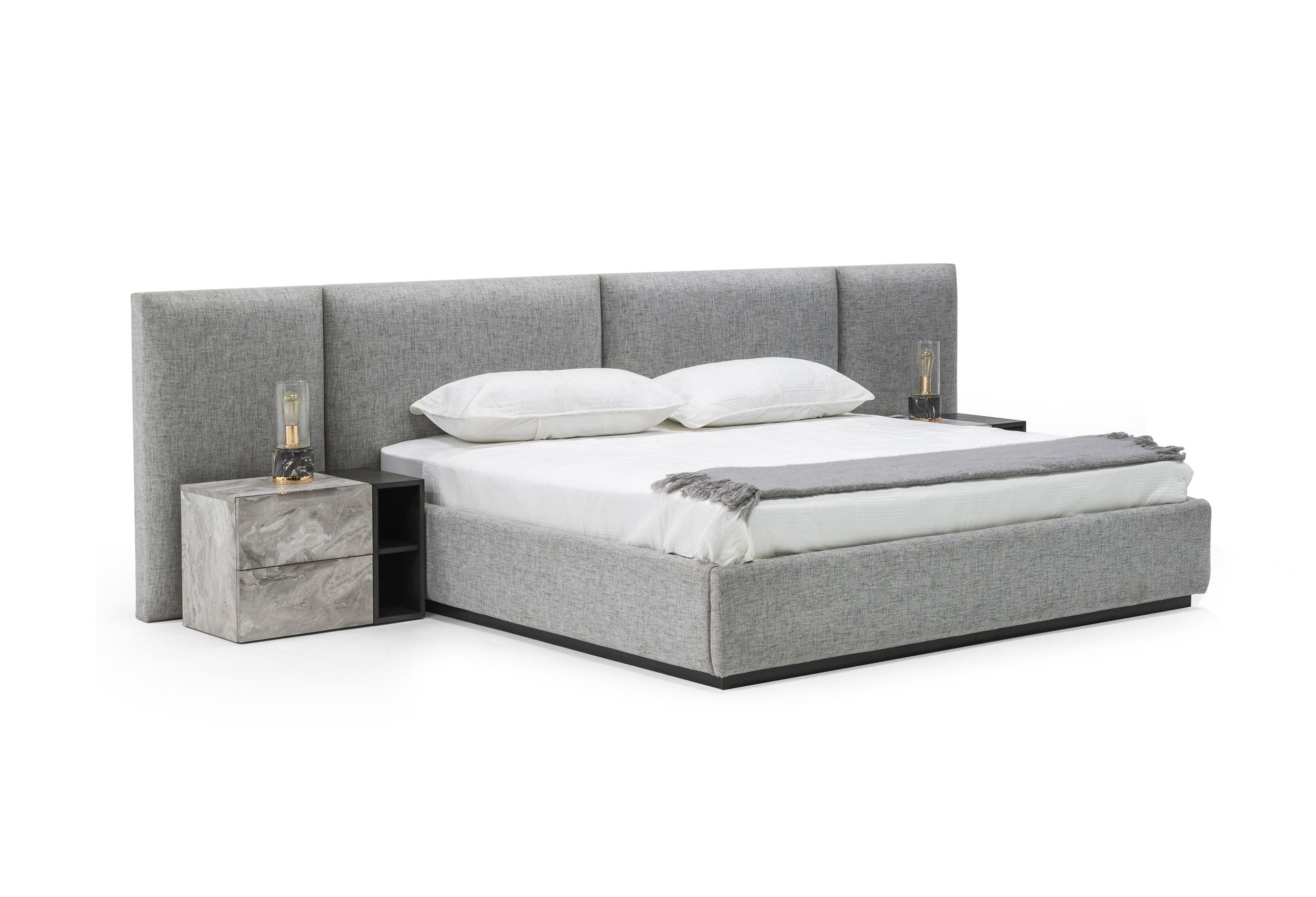 Nova Domus Maranello - Modern Grey Bed-Bed-VIG-Wall2Wall Furnishings