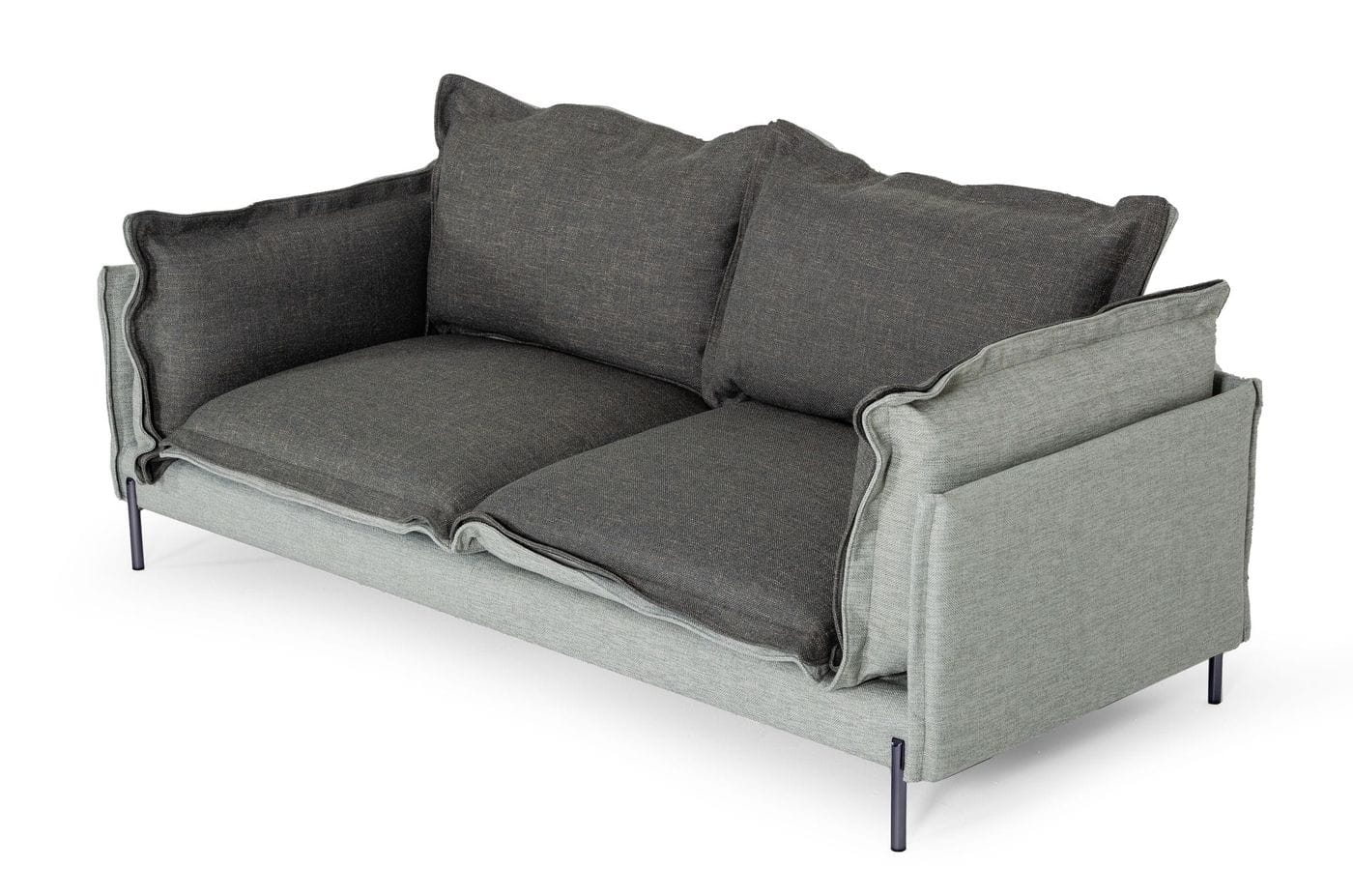 Divani Casa Mars - Modern Grey & Dark Grey Fabric Sofa-Sofa-VIG-Wall2Wall Furnishings
