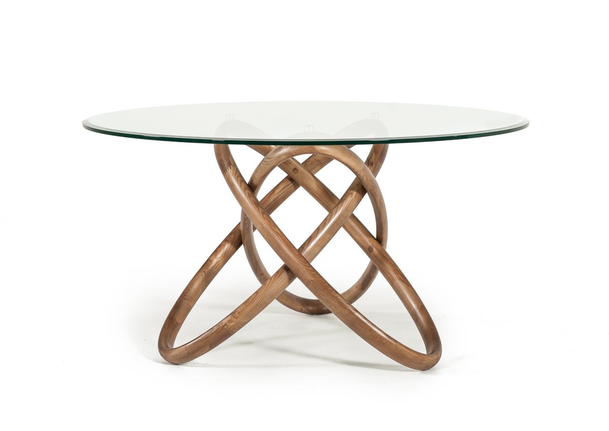 Modrest Mason Modern Round Glass Dining Table-Dining Table-VIG-Wall2Wall Furnishings