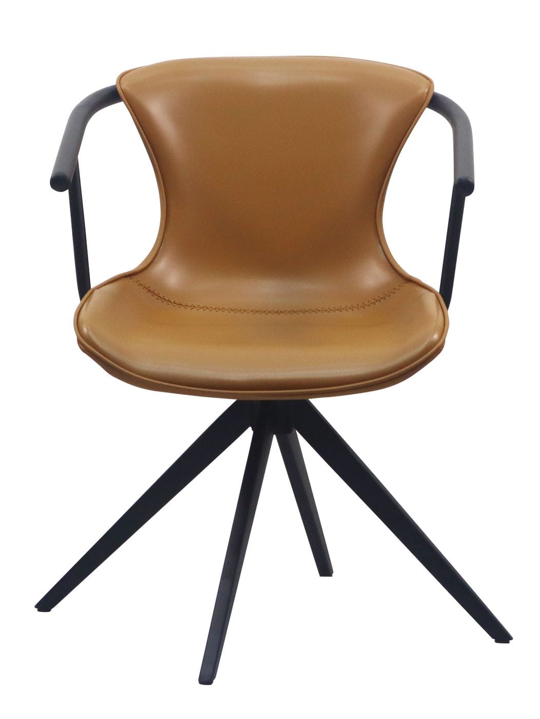 Modrest Maureen - Modern Camel & Black Dining Chair-Dining Chair-VIG-Wall2Wall Furnishings
