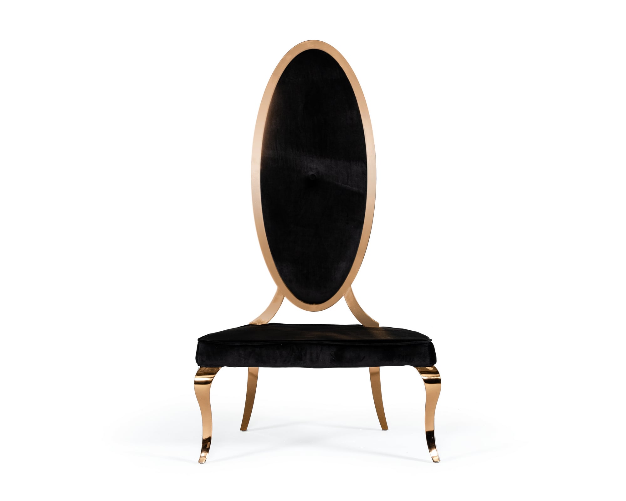 Modrest Mills - Modern Black Velvet Rosegold Dining Chair Set of 2-Dining Chair-VIG-Wall2Wall Furnishings