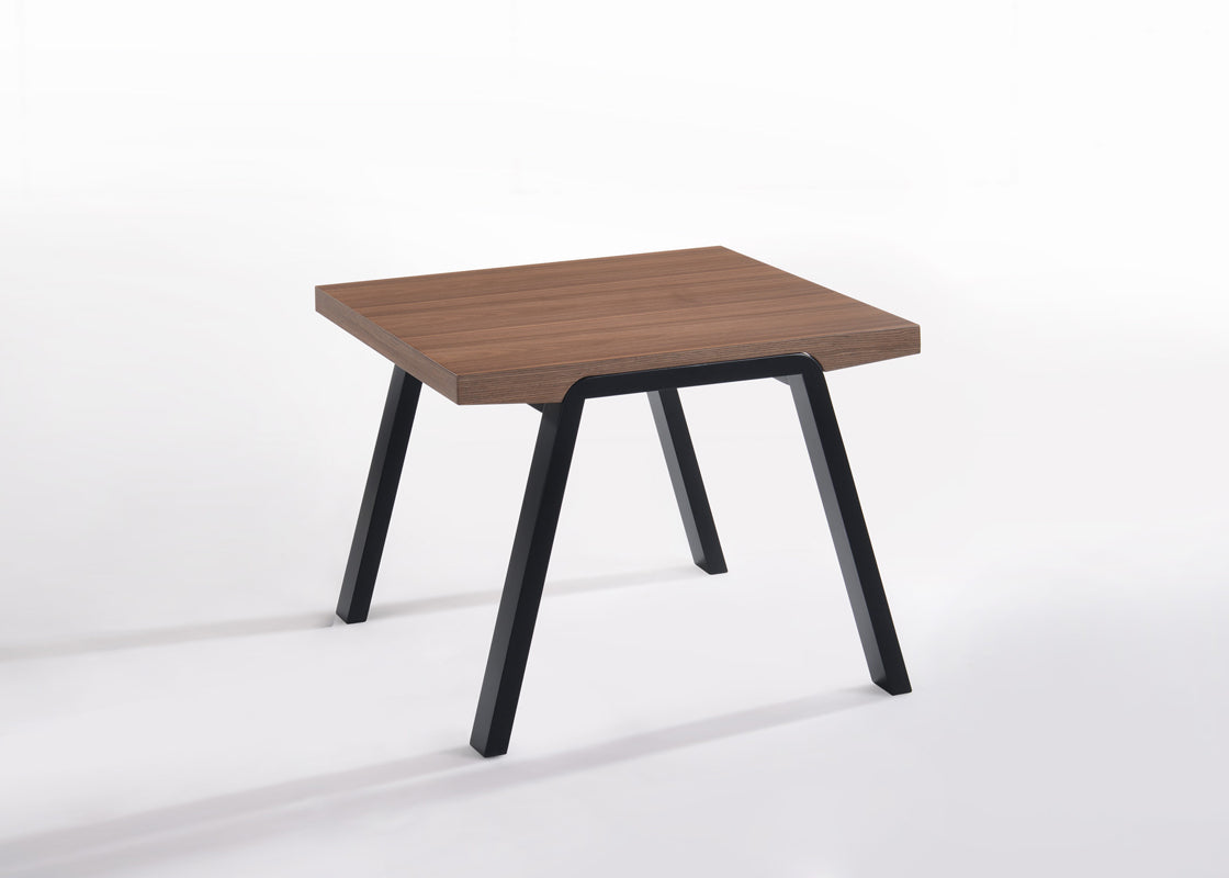 Modrest Rhett Modern Walnut & Black End Table-End Table-VIG-Wall2Wall Furnishings