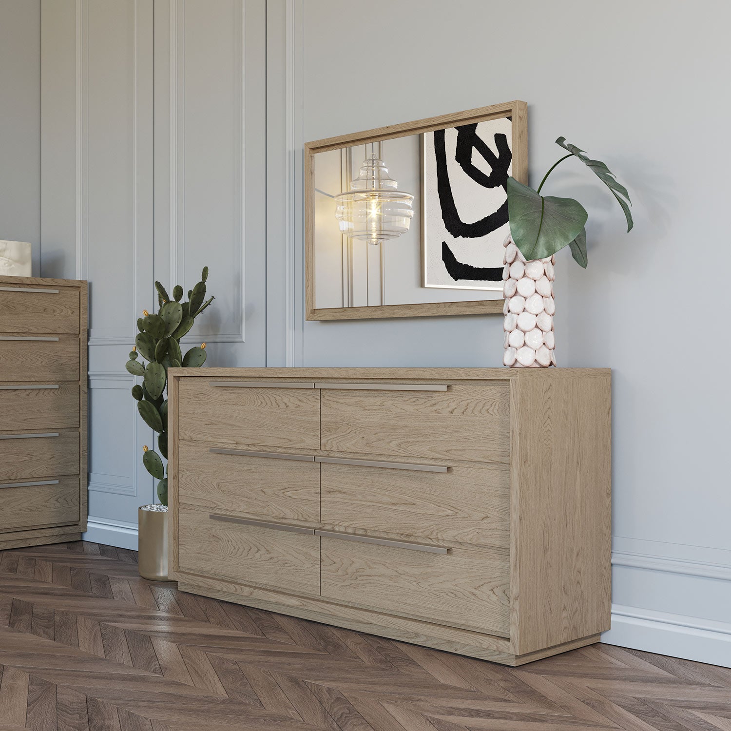 Modrest Samson - Contemporary Grey and Silver Dresser-Dresser-VIG-Wall2Wall Furnishings
