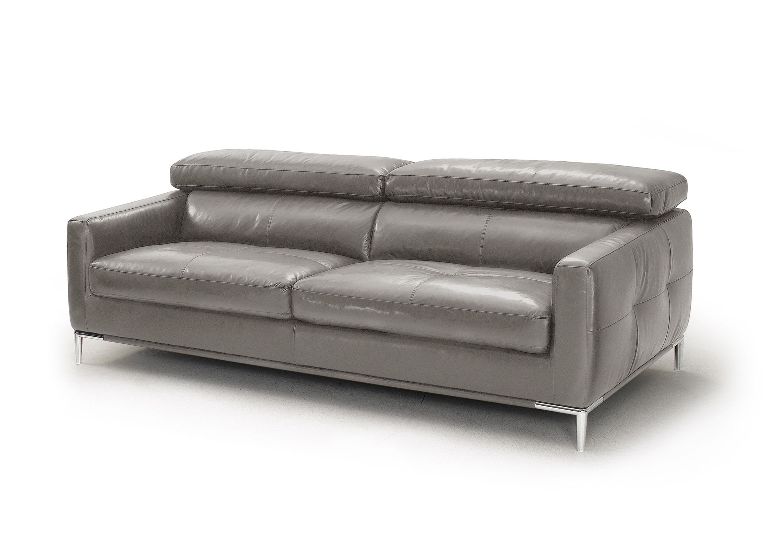 Divani Casa Natalia - Modern Dark Grey Leather Sofa-Sofa-VIG-Wall2Wall Furnishings