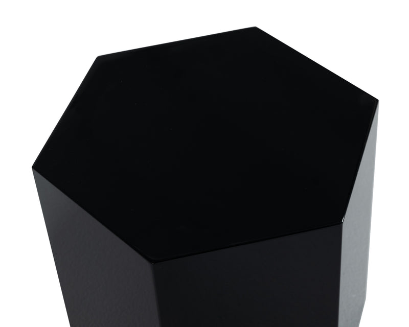 Modrest Newmont - Medium Black High Gloss End Table-End Table-VIG-Wall2Wall Furnishings