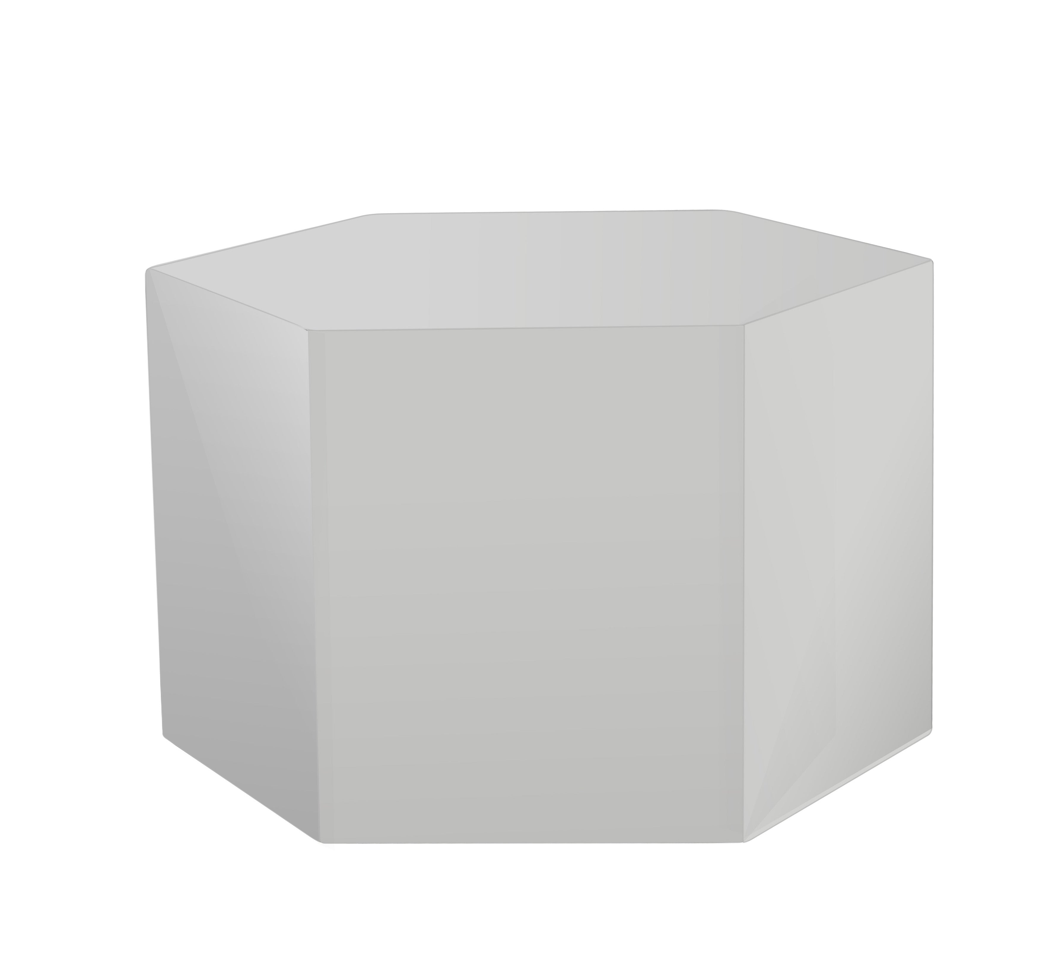 Modrest Newmont - Small Light Grey High Gloss End Table-End Table-VIG-Wall2Wall Furnishings