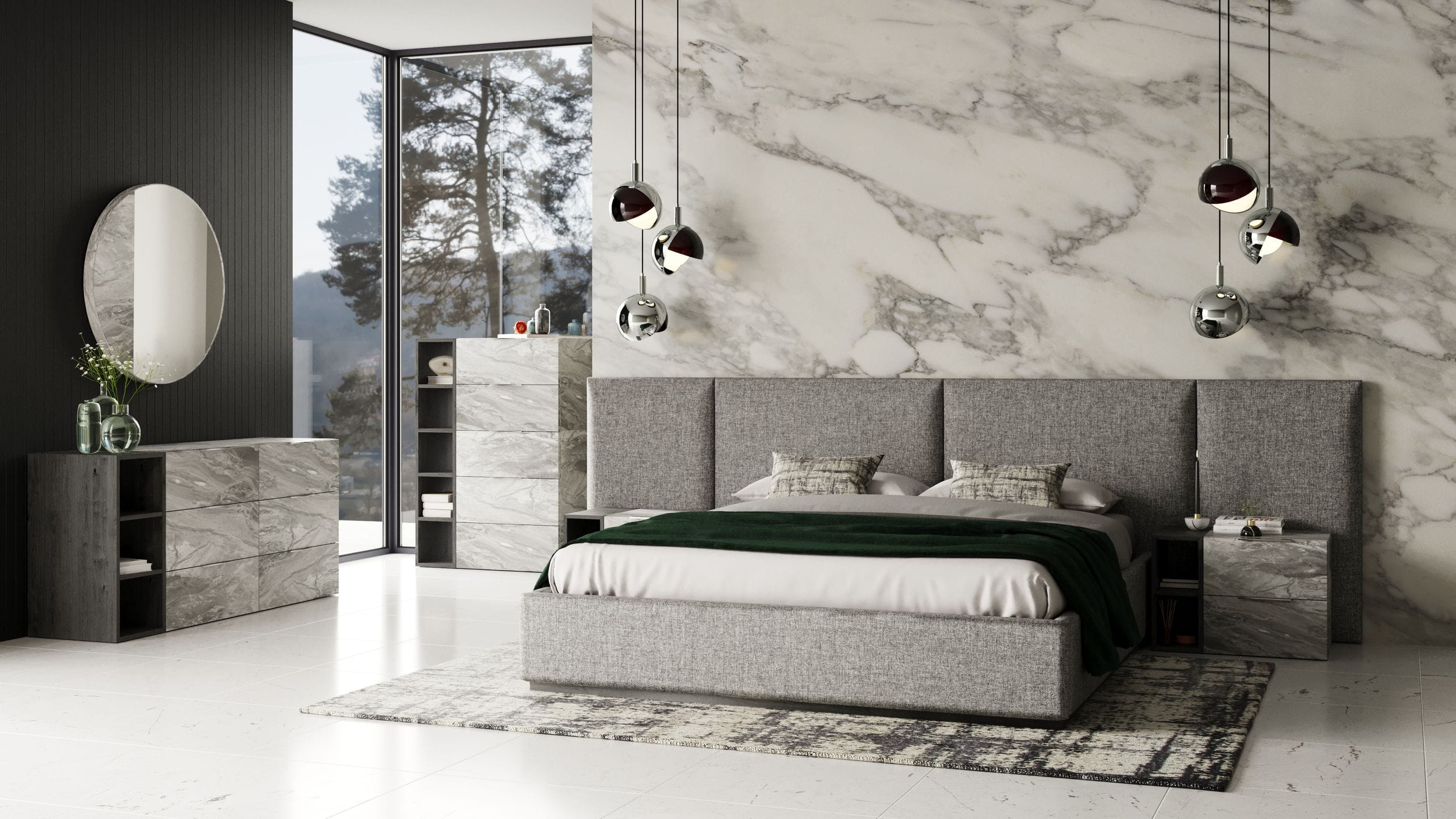 Nova Domus Maranello - Modern Grey Bed-Bed-VIG-Wall2Wall Furnishings