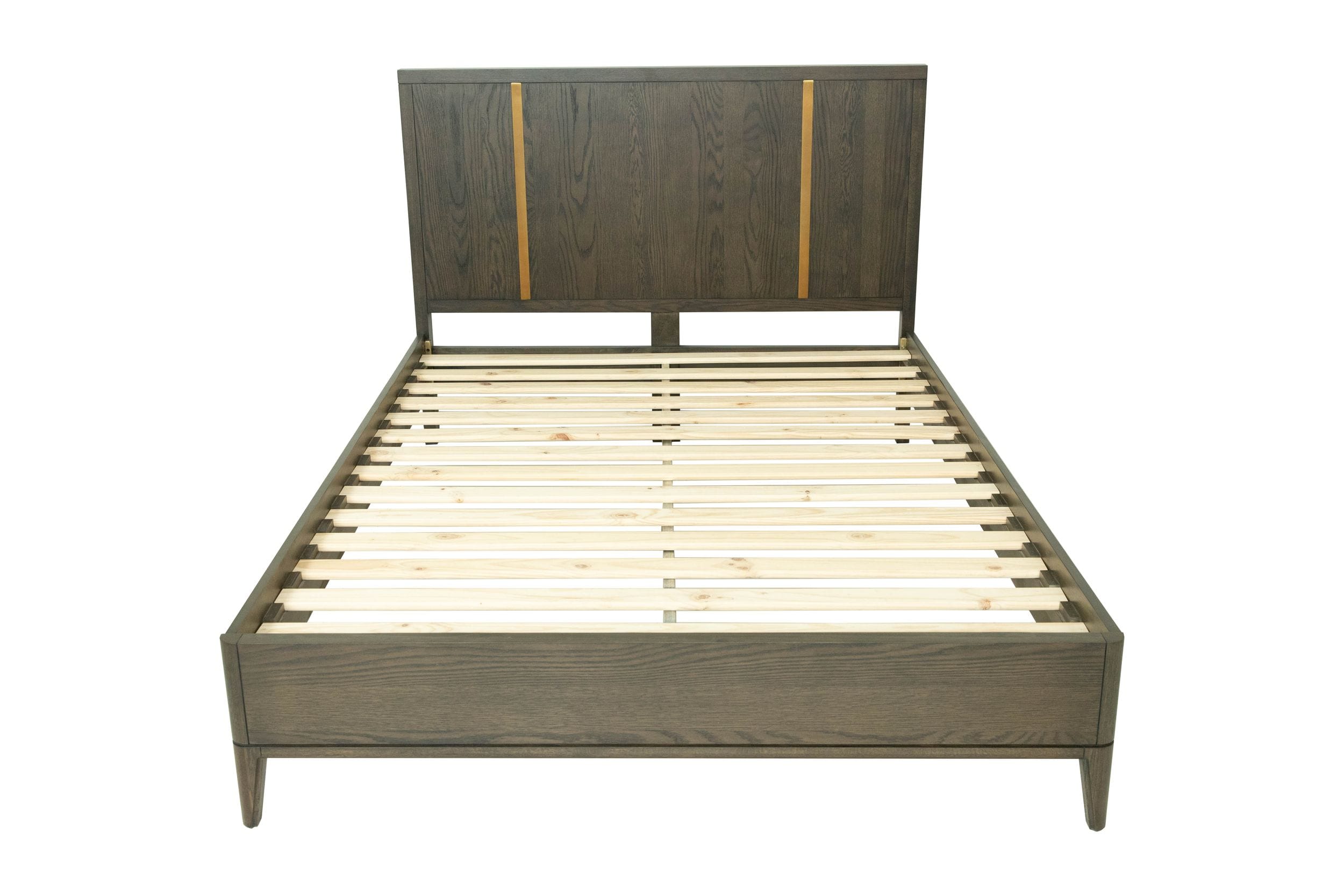 Modrest Oakley - Mid-Century Dark Brown Bed-Bed-VIG-Wall2Wall Furnishings