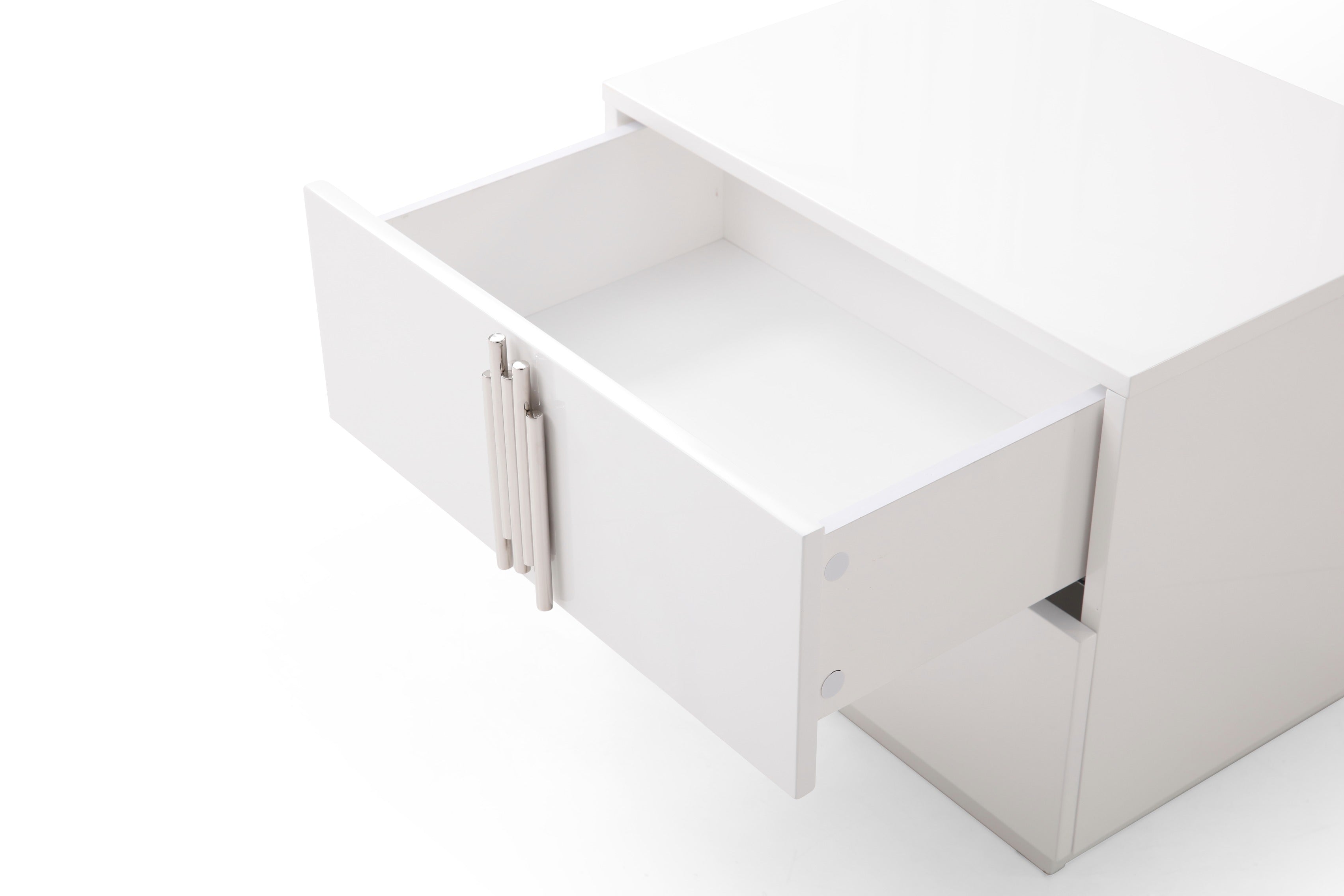 Modrest Token - Modern White & Stainless Steel Bedroom Set-Bedroom Set-VIG-Wall2Wall Furnishings