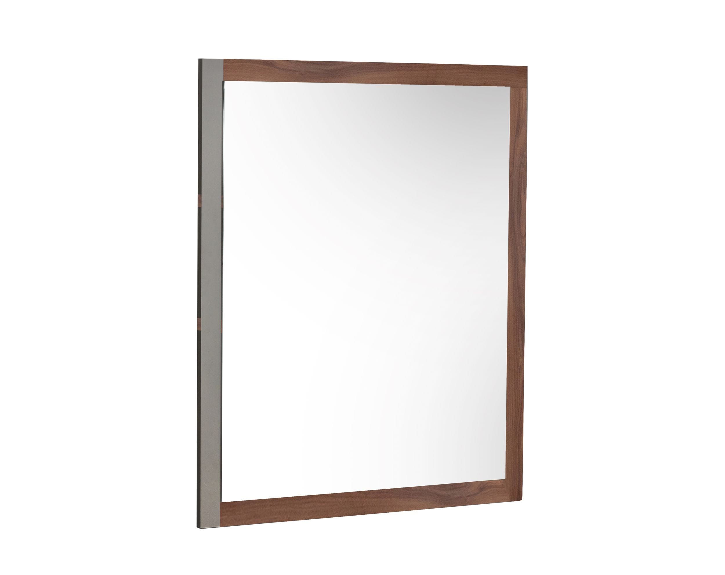 Nova Domus Palermo - Italian Modern Faux Concrete & Walnut Mirror-Mirror-VIG-Wall2Wall Furnishings