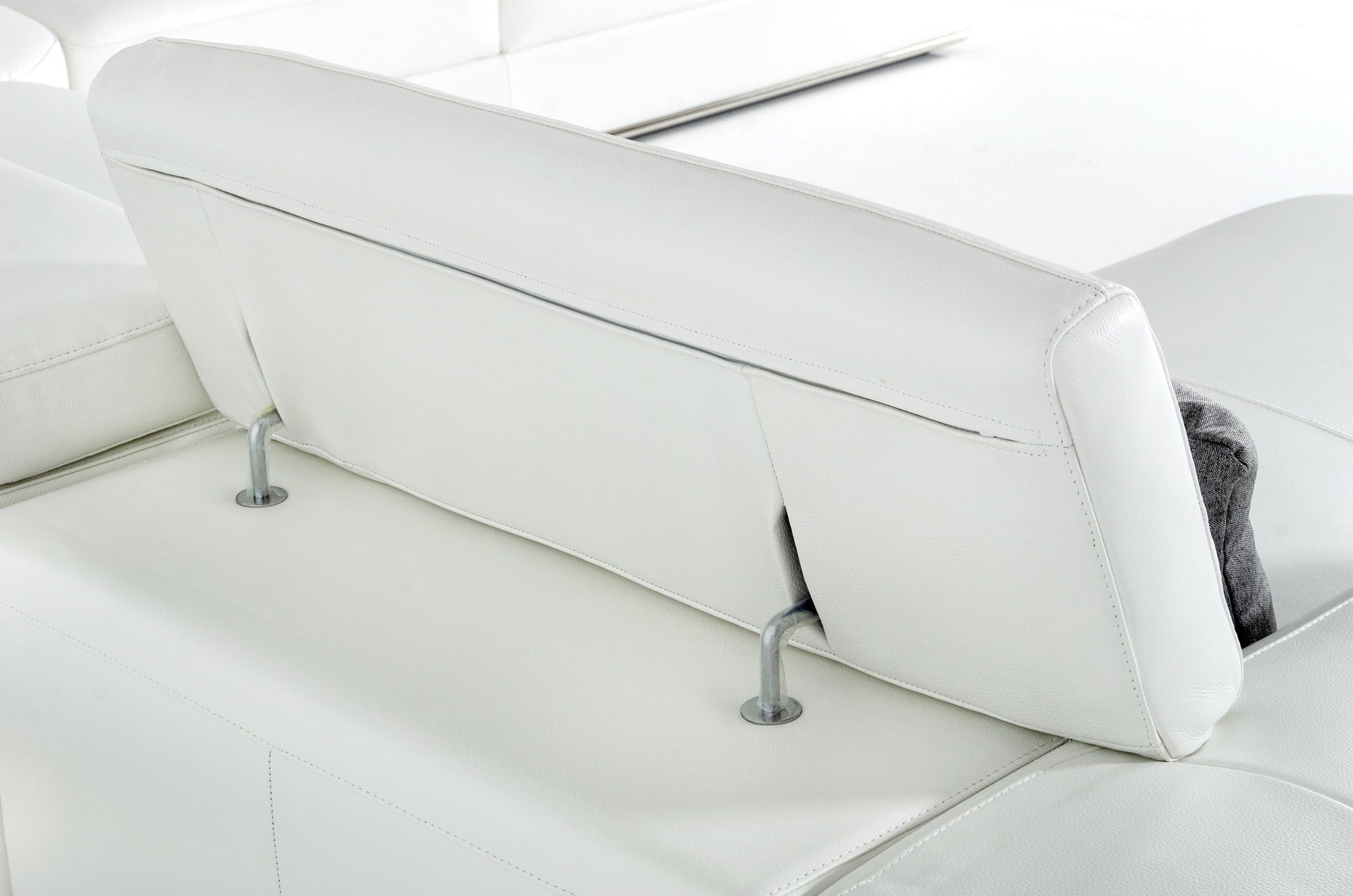 Divani Casa Pella - Modern White Italian Leather U Shaped Sectional Sofa-Sectional Sofa-VIG-Wall2Wall Furnishings