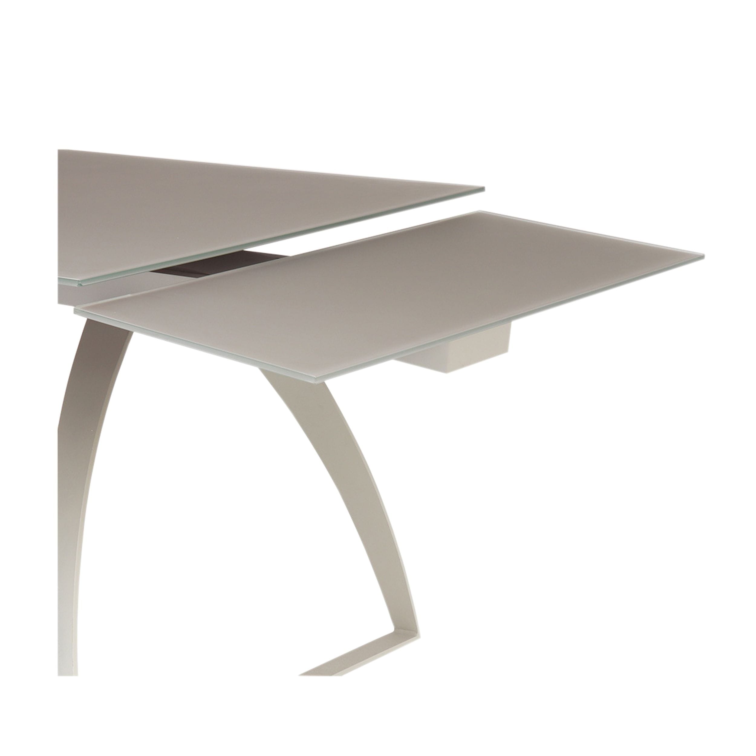 Modrest Pittson - Modern Extendable Grey Glass Dining Table-Dining Table-VIG-Wall2Wall Furnishings