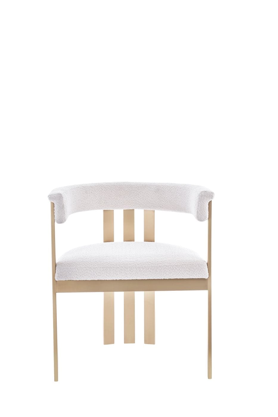 Modrest Pontiac - Modern Beige Sherpa & Gold Dining Chair-Dining Chair-VIG-Wall2Wall Furnishings