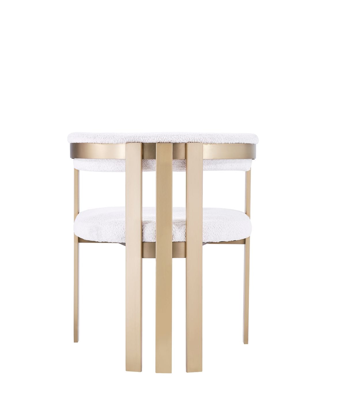 Modrest Pontiac - Modern Beige Sherpa & Gold Dining Chair-Dining Chair-VIG-Wall2Wall Furnishings