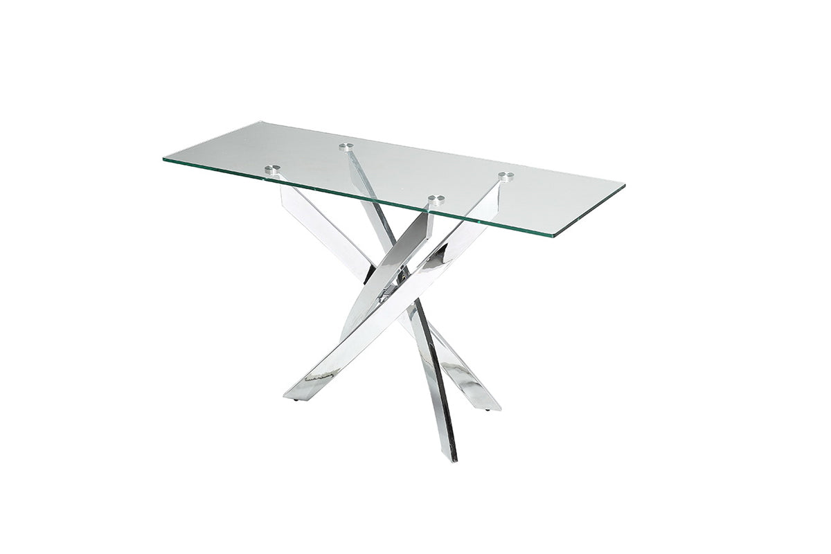 Modrest Pyrite Modern Glass Console Table-Console Table-VIG-Wall2Wall Furnishings