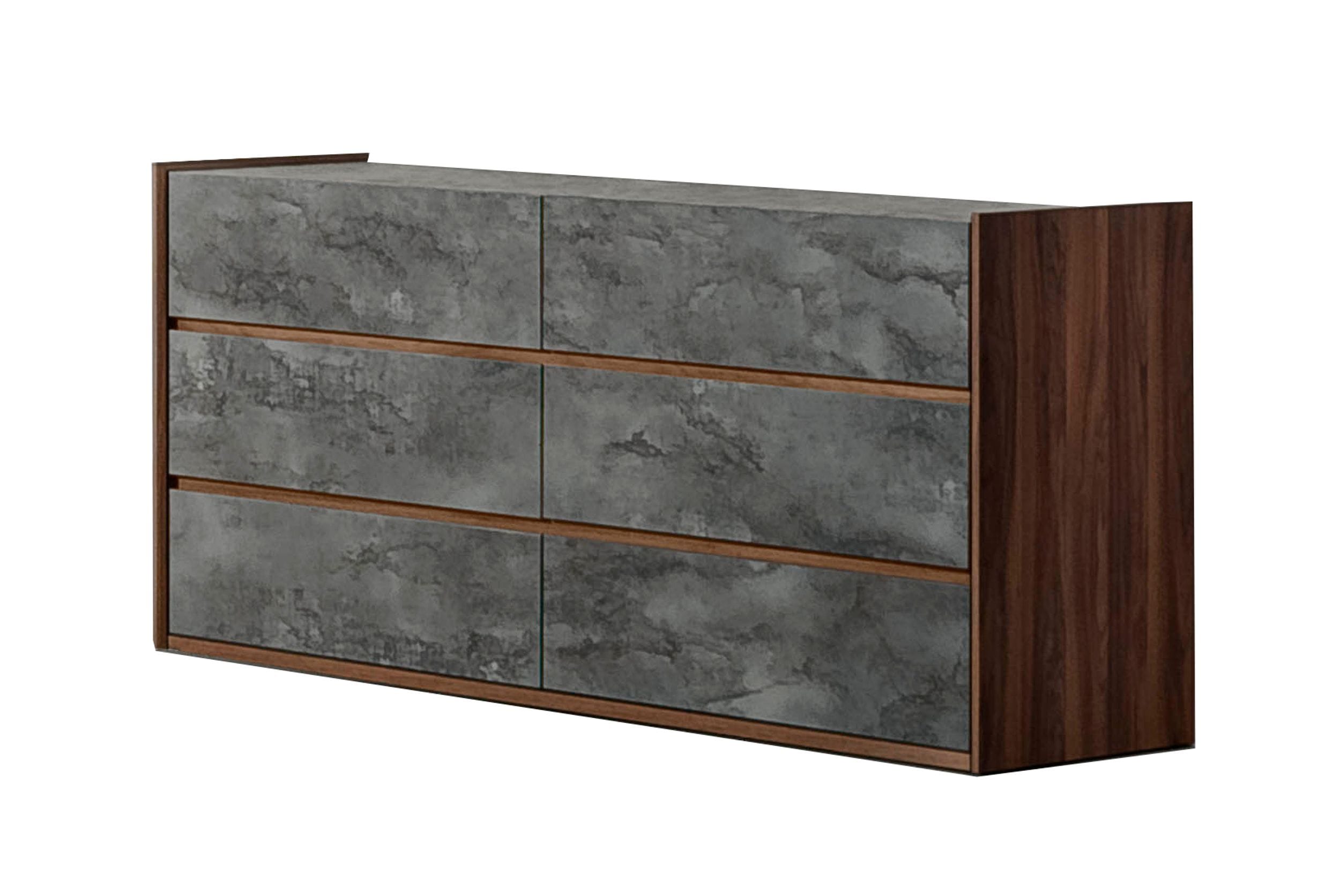 Nova Domus Rado Modern Walnut & Stucco Dresser-Dresser-VIG-Wall2Wall Furnishings